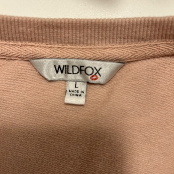 Wildfox Size L Large Blush Pink “But First, Cocktails” Sweatshirt - Picture 4 of 6